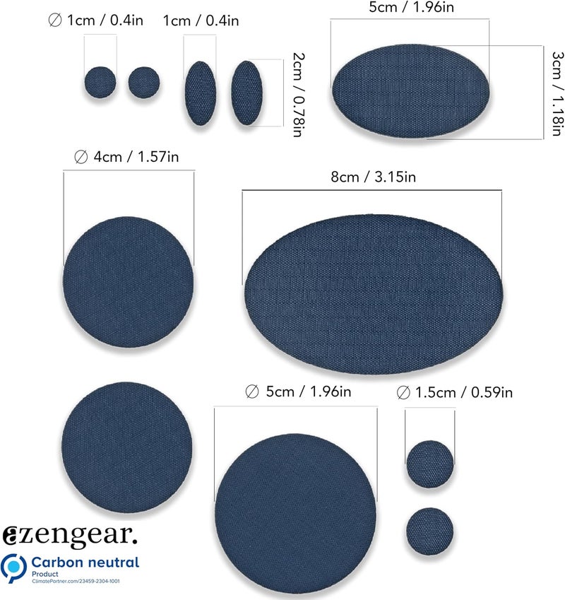 aZengear Repair Patches - Waterproof, Self-Adhesive, Tear-Cold-Heat-Resistant Polyester Fabric to Fix Down Jacket, Puffer, Snowsuit, Shoe, Tent, PVC, Clothing, Upholstery (Navy Blue) - Image 2